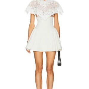 Chic White Lace Mini Dress